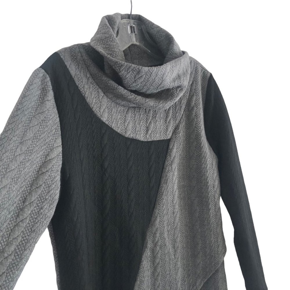 Reborn Dramatic Tiered Asymmetric Lagenlook Dress Winter Weight - Picture 4 of 7